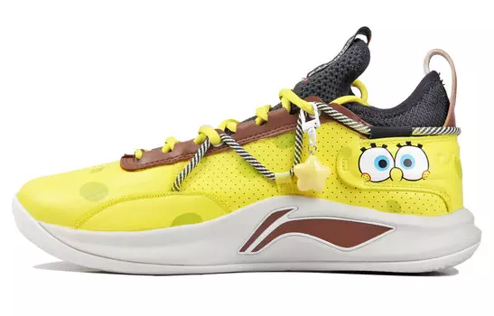 Баскетбольные кроссовки Speed Team мужские с низким верхом белые/желтые/коричневые Lining