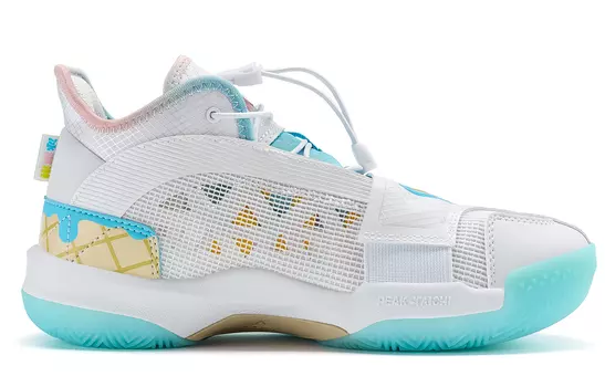 Баскетбольные кроссовки State Extremely Large Triangle 1.0 Kids, средние, белые/королевские, синие Peak