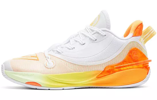 Баскетбольные кроссовки State Polar Dipper мужские с низким верхом, большие, белые, флуоресцентно-оранжевые Peak