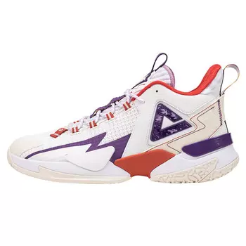 Баскетбольные кроссовки State Pole Basketball Shoes Men Mid-Top Large White/light Purple Peak