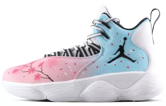 Баскетбольные кроссовки Super.Fly 1 Basketball Shoes Men High-top Pink And Blue Jordan