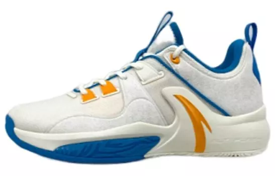 Баскетбольные кроссовки Swoosh 1.0 мужские с низким верхом цвета слоновой кости/морозно-голубой/гусиная ладонь Anta