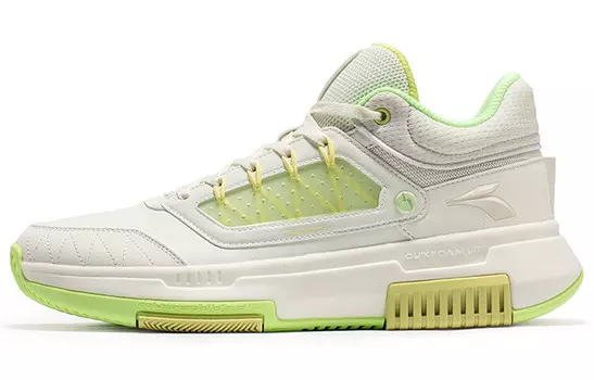 Баскетбольные кроссовки Tackle мужские с низким верхом Feather белые/лимонно-зеленые 361°