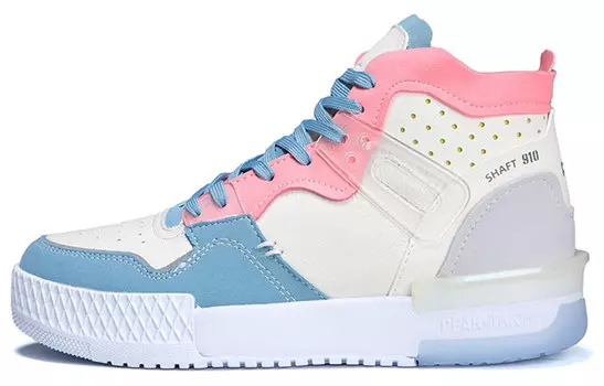 Баскетбольные кроссовки Taichi 910 Vintage женские высокие парусиновые белые Peak