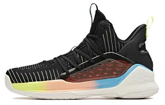 Баскетбольные кроссовки Thompson KT Basketball мужские, среднего размера, черные/желтые Anta