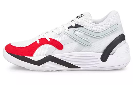 Баскетбольные кроссовки Trc Blaze мужские, средние, белые/красные Puma