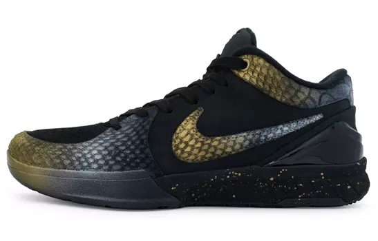 Баскетбольные кроссовки унисекс Nike Zoom Kobe 4, Black, gold, silver