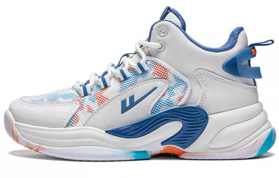 Баскетбольные кроссовки унисекс высокие синие Warrior