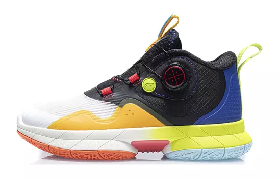 Баскетбольные кроссовки Vader Kids GS Mid-top Черный/белый/синий/желтый/оранжевый Lining Young