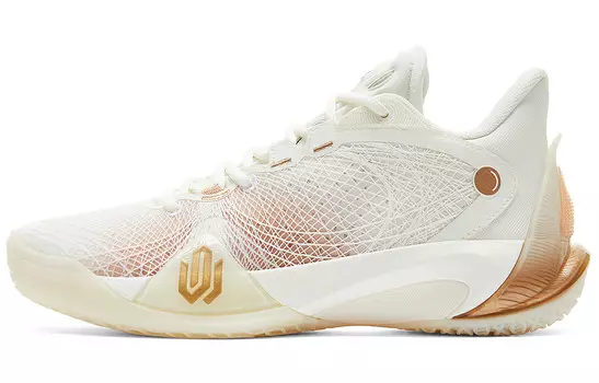 Баскетбольные кроссовки Vikings Gift 2nd Generation, унисекс, низкие, суперлегкие, шампанского, золотистого цвета Peak