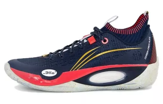 Баскетбольные кроссовки Wade 808 Ultra мужские с низким верхом, синие/красные Lining