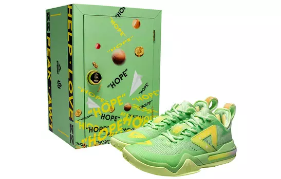 Баскетбольные кроссовки Wiggins AW1 мужские низкие зеленые Peak