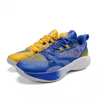 Баскетбольные кроссовки Wiggins AW1 мужские с низким верхом желтые, белые, синие Peak