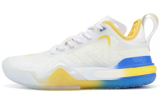 Баскетбольные кроссовки Wiggins AW1 женские с низким верхом белые/синие/желтые Peak