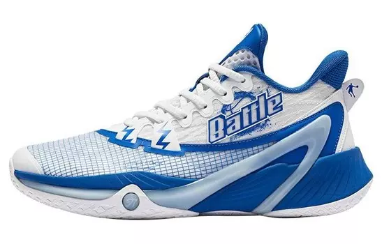 Баскетбольные кроссовки Wind Blade 3 Generations Basketball Shoes Men Mid-Top White/Blue Qiaodan