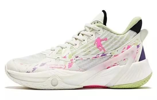 Баскетбольные кроссовки Wind Blade 3 Generations Basketball Shoes Women's Mid-Top Green Qiaodan