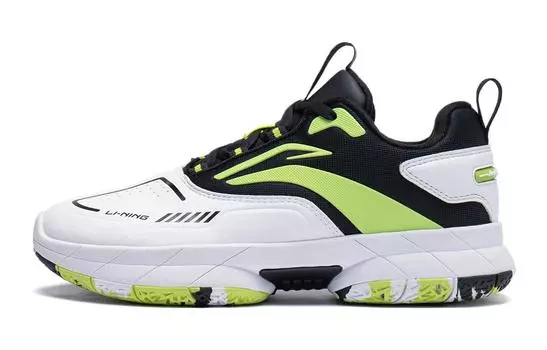 Баскетбольные кроссовки Wind Shadow V1 Kids GS Low-top белые/черные/зеленые Lining Young, зеленый