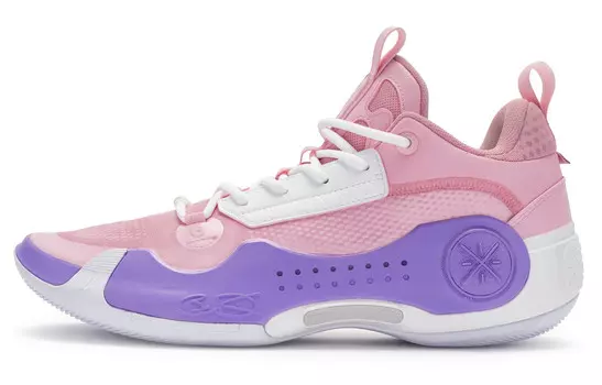 Баскетбольные кроссовки WOW 10 мужские с низким верхом фиолетовые/белые Lining