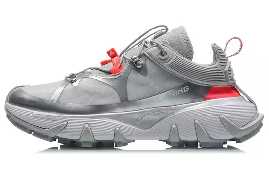 Баскетбольные кроссовки Wu Xing 1 мужские низкие серебристые Lining