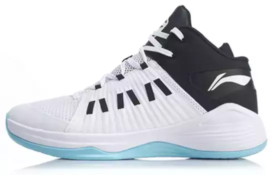 Баскетбольные кроссовки Yi Qing мужские с низким верхом черного/белого цвета Lining