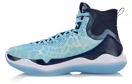 Баскетбольные кроссовки YuShuai 11 мужские высокие синие Lining