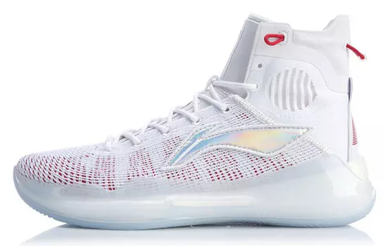 Баскетбольные кроссовки YuShuai 13 Boom мужские высокие белые/красные Lining