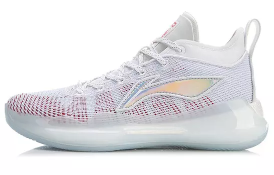 Баскетбольные кроссовки YuShuai 13 мужские, среднего размера, белые/красные Lining