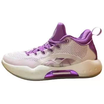 Баскетбольные кроссовки YuShuai 14 Basketball Shoes Men Low-Top White/Purple Lining