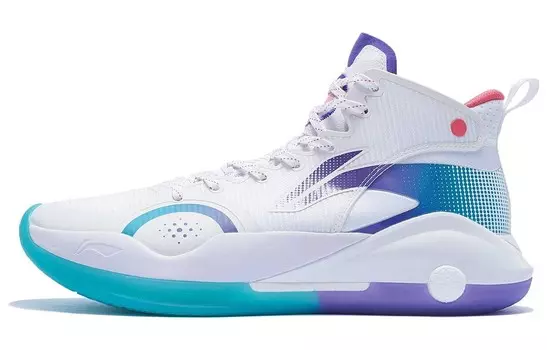 Баскетбольные кроссовки YuShuai 15 мужские высокие белые/королевские синие Lining