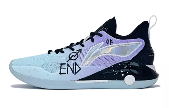 Баскетбольные кроссовки YuShuai 15 V2 мужские с низким верхом синего/фиолетового цвета Lining