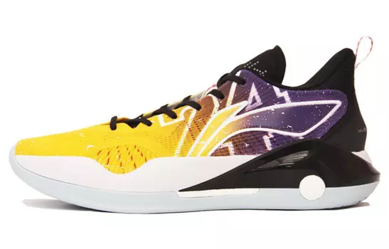 Баскетбольные кроссовки YuShuai 15 V2 мужские низкие фиолетовые/золотые Lining
