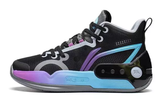 Баскетбольные кроссовки YuShuai 16 Kids GS Mid-top черные/синие/фиолетовые Lining Young