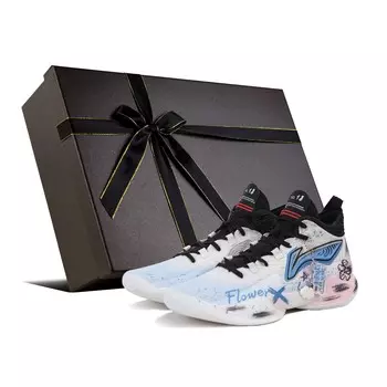 Баскетбольные кроссовки YuShuai 18 Basketball Shoes Men Mid-Top White/Pink/Blue Lining