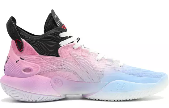 Баскетбольные кроссовки YuShuai 18 для мужчин, средний верх, цвет вишневого цвета, пудра Lining