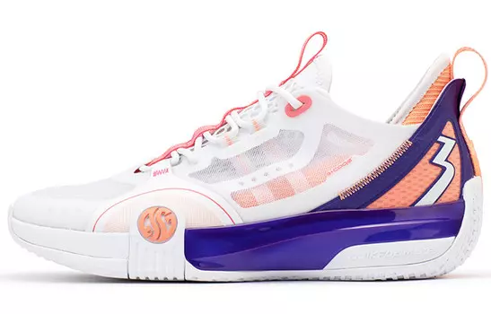 Баскетбольные кроссовки Zen 3 мужские низкие 361 Degree белые/тропические розовые 361°
