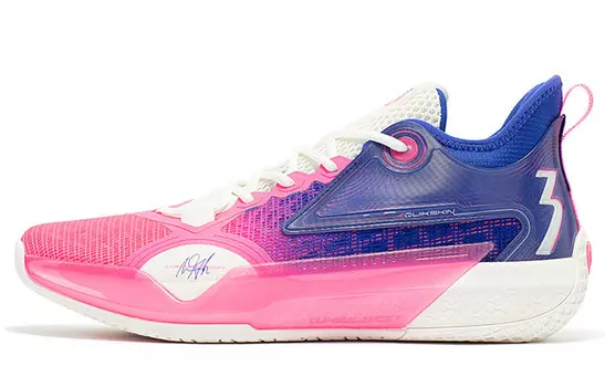 Баскетбольные кроссовки Zen 5 мужские с низким верхом, синие/розовые 361°