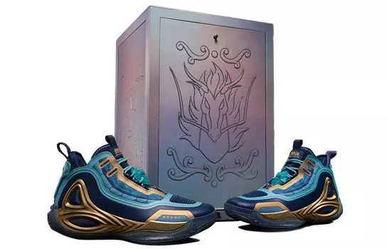 Баскетбольные кроссовки Zengo Basketball Shoes Men High-Top Black/Gold/Green 361°