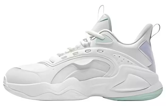 Баскетбольные кроссовки женские низкие белые/зеленые Qiaodan