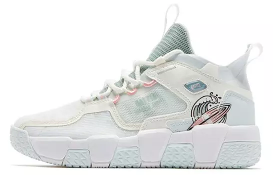 Баскетбольные кроссовки женские низкие зеленые Qiaodan