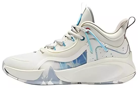 Баскетбольные кроссовки женские, среднего размера, серые/синие Qiaodan