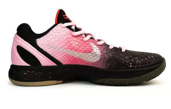 Баскетбольные кроссовки Zoom Kobe 6 унисекс с низким верхом, черные/розовые Nike