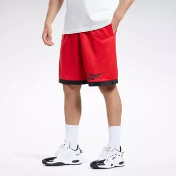 Баскетбольные сетчатые шорты Reebok, красный