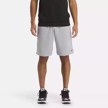 Баскетбольные сетчатые шорты с открытыми отверстиями Reebok, серый