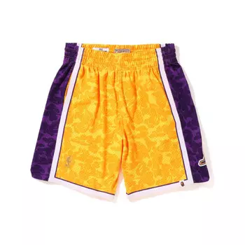 Баскетбольные шорты Bape X Mitchell & Ness для мужчин A Bathing Ape, фиолетовый