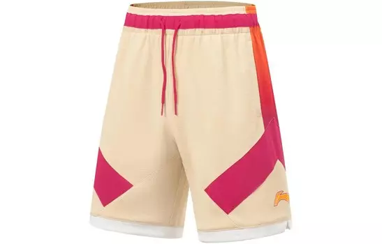Баскетбольные шорты CBA Collection для мужчин, цвет молочный чай, желтый Lining, желтый