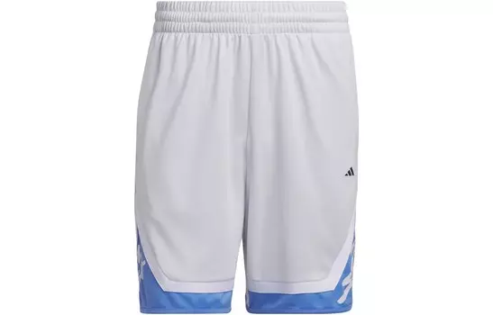 Баскетбольные шорты мужские белые/серые Adidas, белый/серый