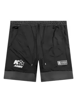 Баскетбольные шорты с сетчатым принтом логотипа AMIRI, черный
