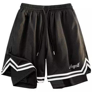 Баскетбольные шорты унисекс Anywalk, Black White Gradient