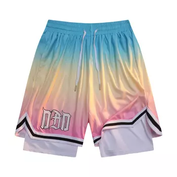 Баскетбольные шорты унисекс Dbd Wh, Набор из 2 шт. (Черный + Черный)