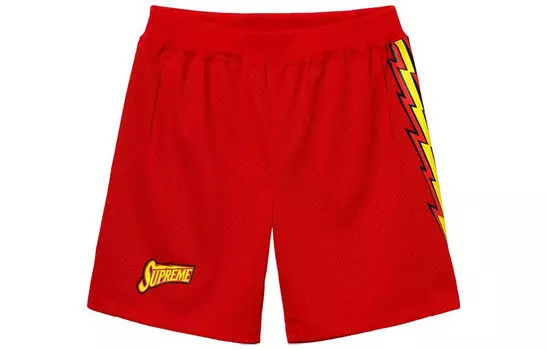 Шорты спортивные Supreme Basketball, красный / желтый